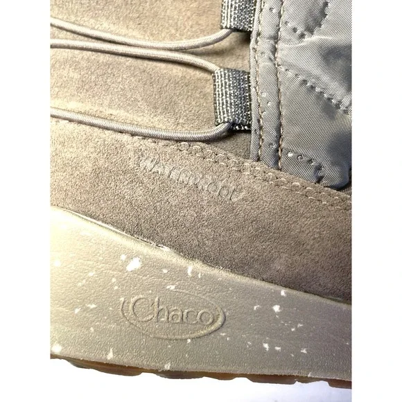 Chaco Women's Boots 8 Borealis Ridge Waterproof Boot Gray Morel Quilted Suede - Picture 3 of 10